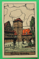 Preview: AK Nürnberg / 1910-20 / Litho / Henkersteg Turm Gebäude / Künstler Steinzeichnung Stein-Zeichnung / Monogramm L